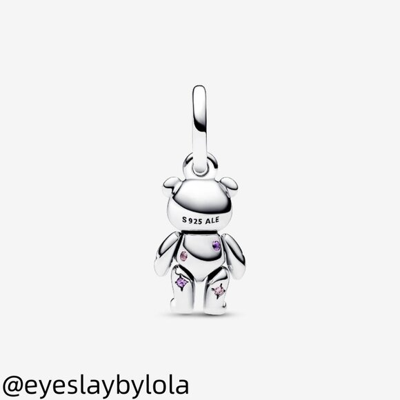 Pandora Movable Teddy Bear Dangle Charm - Picture 4 of 5